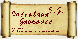 Vojislava Gavrović vizit kartica